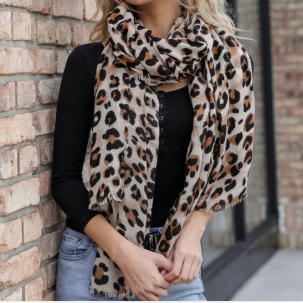 Huge oversize blanket animal print scarf shawl